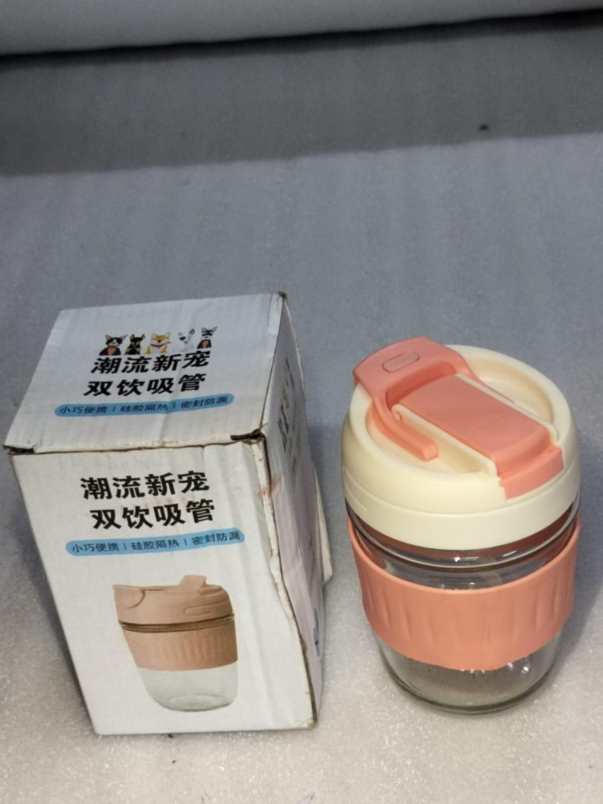 Coffee Tumbler with Airtight Lid and Straw