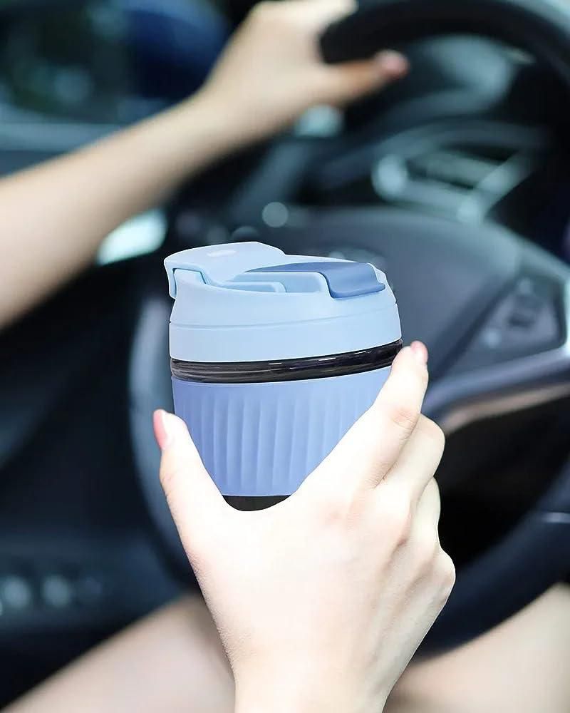Coffee Tumbler with Airtight Lid and Straw