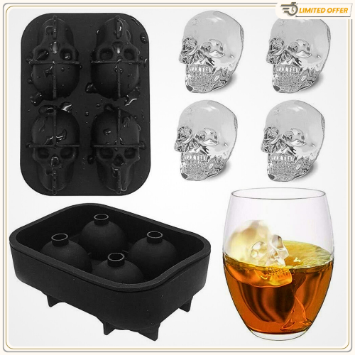 Skull Ice Cube Silicon Tray
