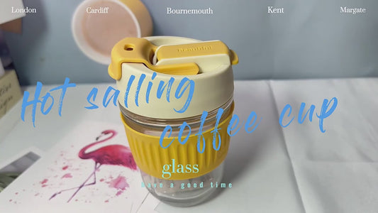 Coffee Tumbler with Airtight Lid and Straw